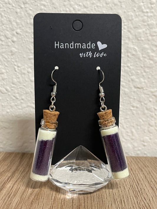 Glowing Purple Earrings