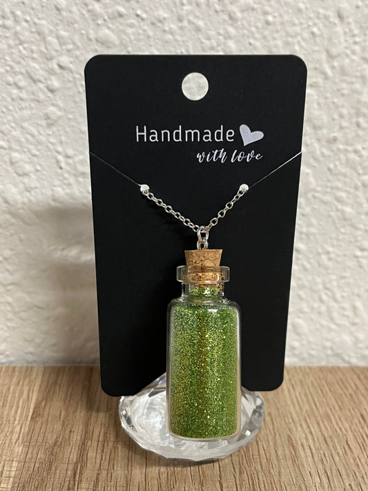 Green Glitter Necklace