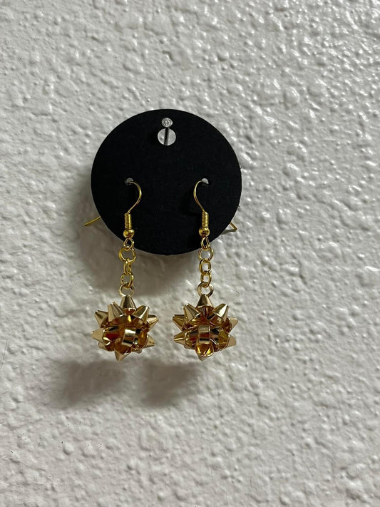 Gold Bow Earrings