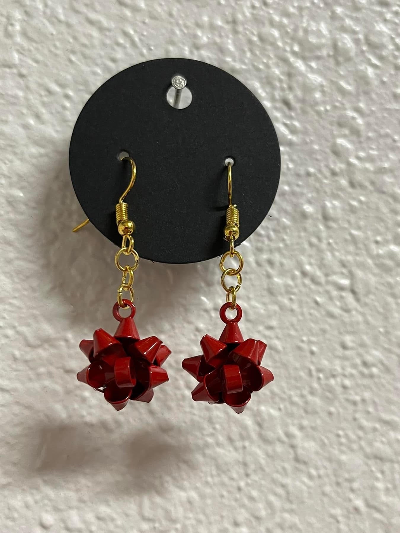 Red Bow Earrings